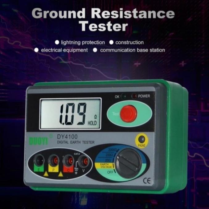 Digital Earth Tester Gronding DY 4100 Megger Earth Tester