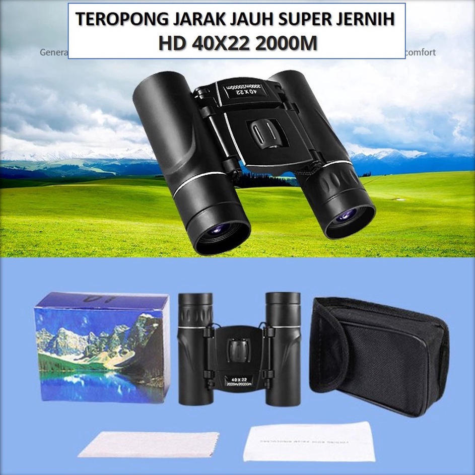 ➥ [COD] Teropong Binokular HD Long Range 40x22 Teropong Militer Jarak Jauh HD Night Vision 30 x 60 M