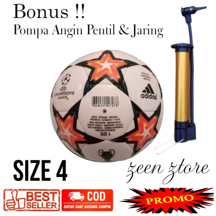 Bola Sepak Size 4 Adidas Champion Bola Kaki Anak Anak