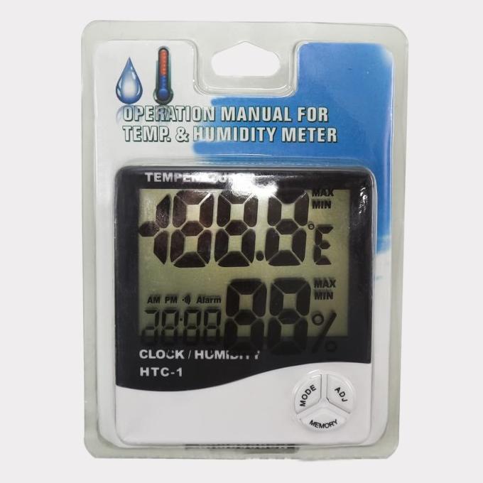 jual HTC-1 THERMO HYGROMETER / THERMOMETER DIGITAL RUANGAN LCD