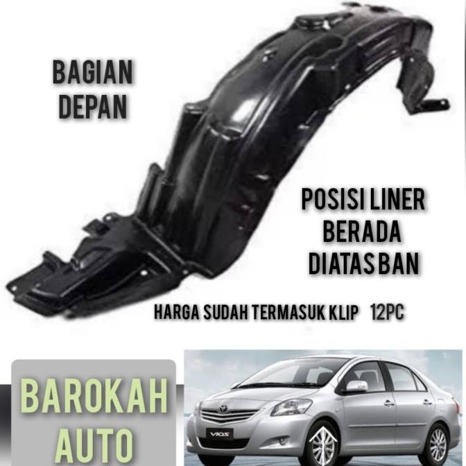 vios list spakbor liner fender mobil vios 2007 sampai 2012 gen 2