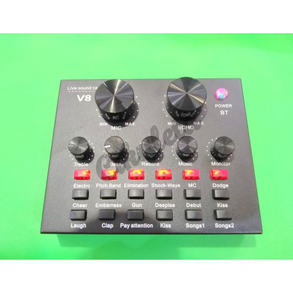 Seller.. Sound card V8 Mixer Bluetooth SoundCard V8 Audio USB External Soundcard 9HZ