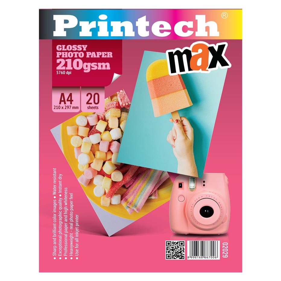 

♥ MCMXCIX 3924 Kertas Foto / Photo Paper PRINTECH Glossy MAX A4 210gsm - 02029 HOT パ