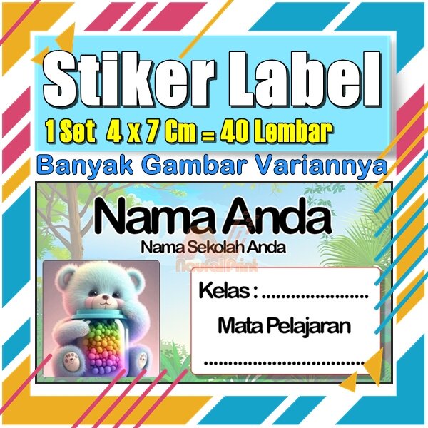 

Stiker Label Nama Buku Pelajaran Anak Karakter Hewan Lucu Cute Murah Sticker Kecil Banyak 20 Lembar Anime Vol-53