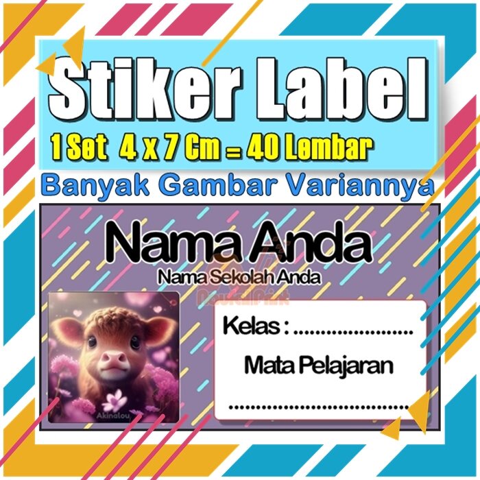 

Stiker Label Nama Buku Pelajaran Anak Karakter Hewan Lucu Cute Murah Sticker Kecil Banyak 20 Lembar Anime Vol-196