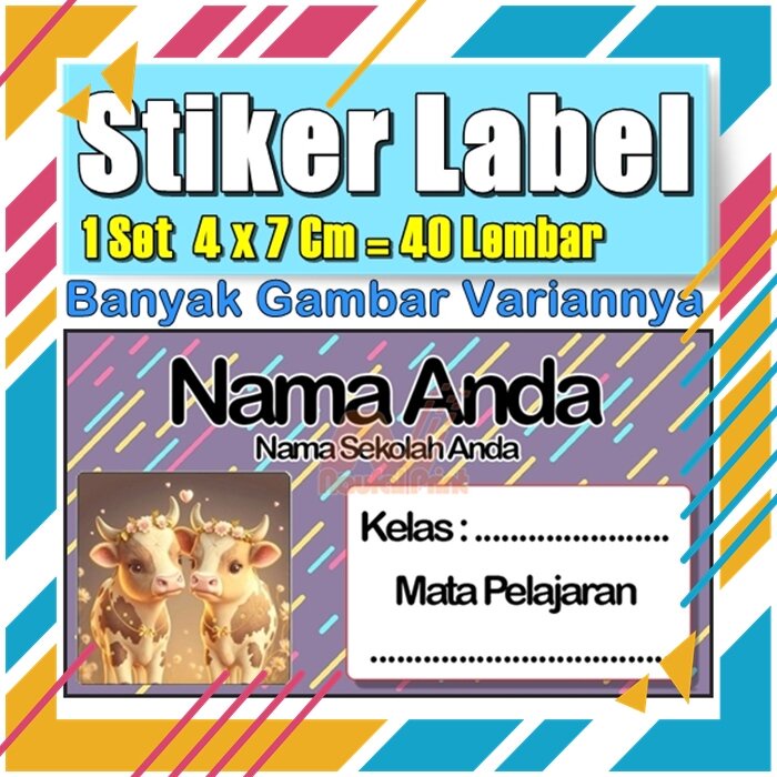 

Stiker Label Nama Buku Pelajaran Anak Karakter Hewan Lucu Cute Murah Sticker Kecil Banyak 20 Lembar Anime Vol-202