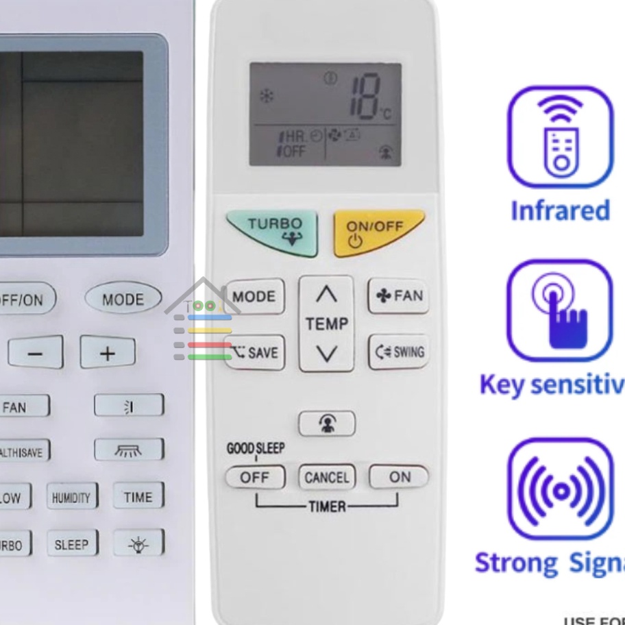 Grosir REMOTE AC DAIKIN SPLIT LOW WATT INVERTER MULTIFUNGSI LANGSUNG PAKAI
