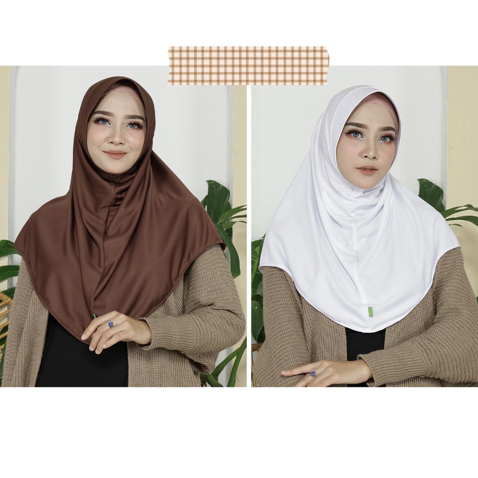 Terbatas Jilbab Anak Sekolah [4 Ukuran] Hijab Sport Menutup Dada Kerudung Bergo Polos Kaos Hyget Sup