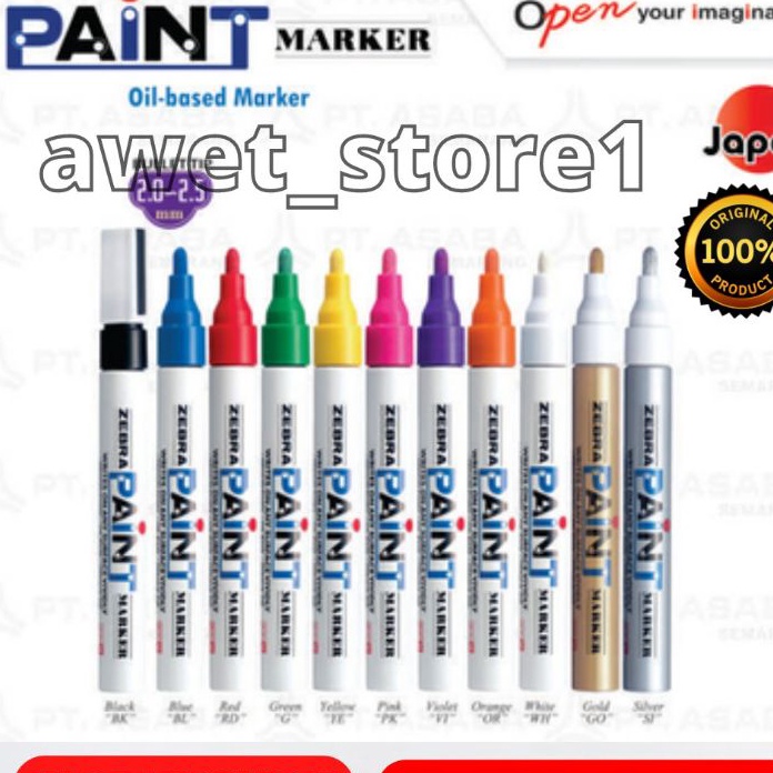 

パ CD 2964 Spidol Warna Spidol Ban Paint Maker Zebra Terbaru 3.3 ♖