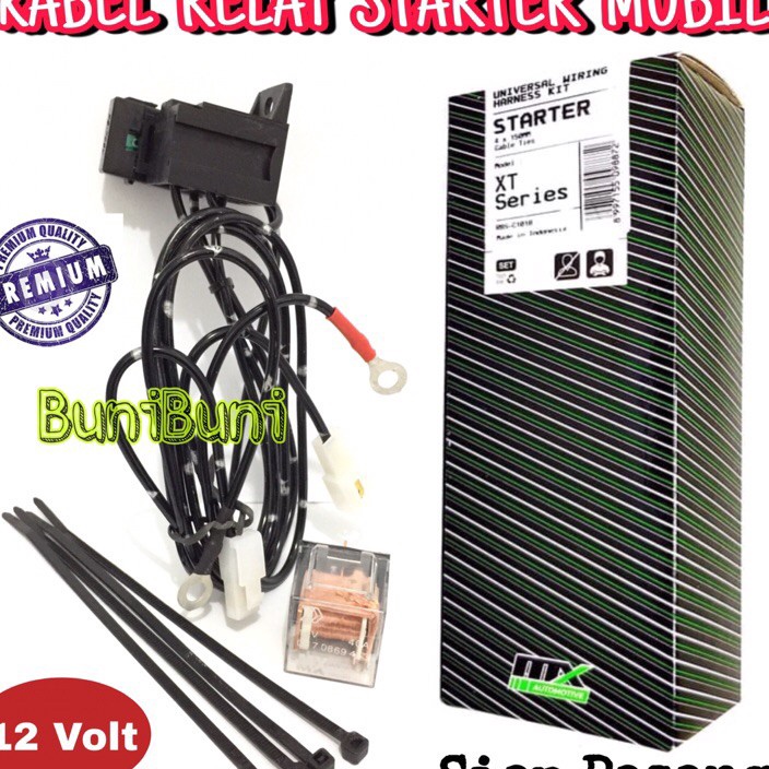 Terlaris Kabel Set Relay Komplit Untuk Klakson & Starter / Stater Mobil Premium Quality