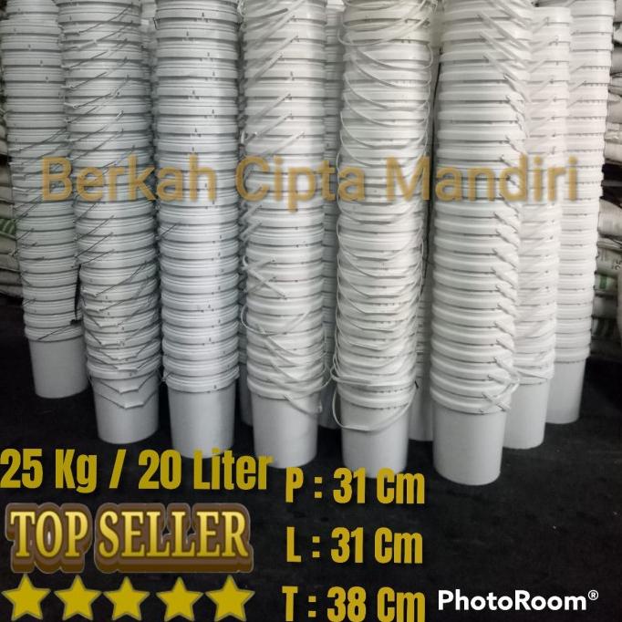Ready Ember Bekas Cat 25Kg Ember Plastik Bekas Cet 25Kg Lengkap Tutup