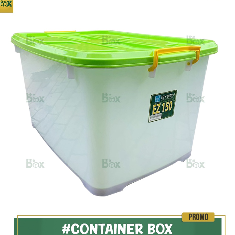➲ZJw BOX CONTAINER BESAR JUMBO CB 150 LITER DENGAN RODA PENYIMPANAN KOTAK SERBAGUNA EZY ✶ ❄