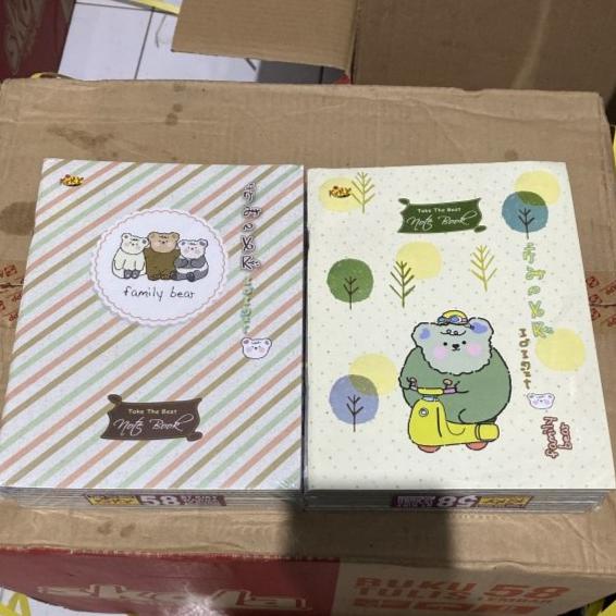 

8.8 Buku Tulis Kiky 58 Lembar 1 Pak (Isi 10 Buku) Bagus / Warna / Polos Grosir !!
