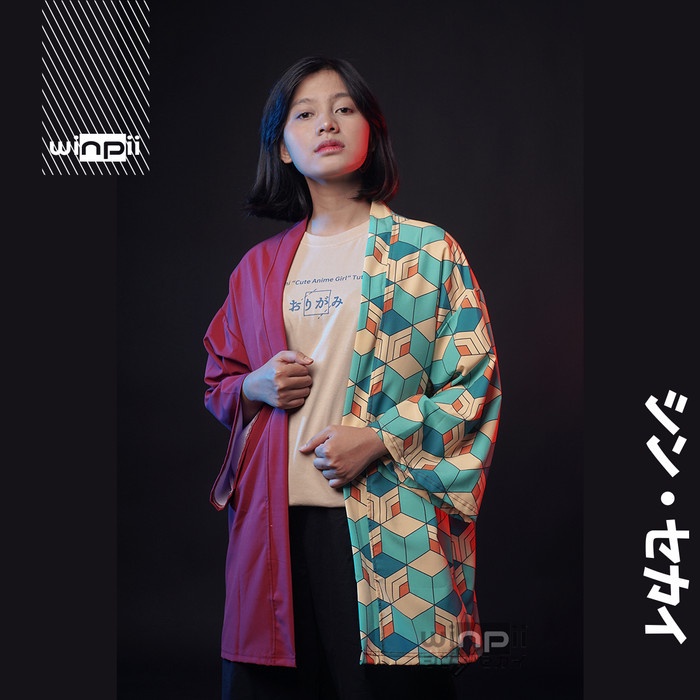 Promo Haori Giyuu Tomioka Anime Demon Slayer Kimetsu No Yaiba