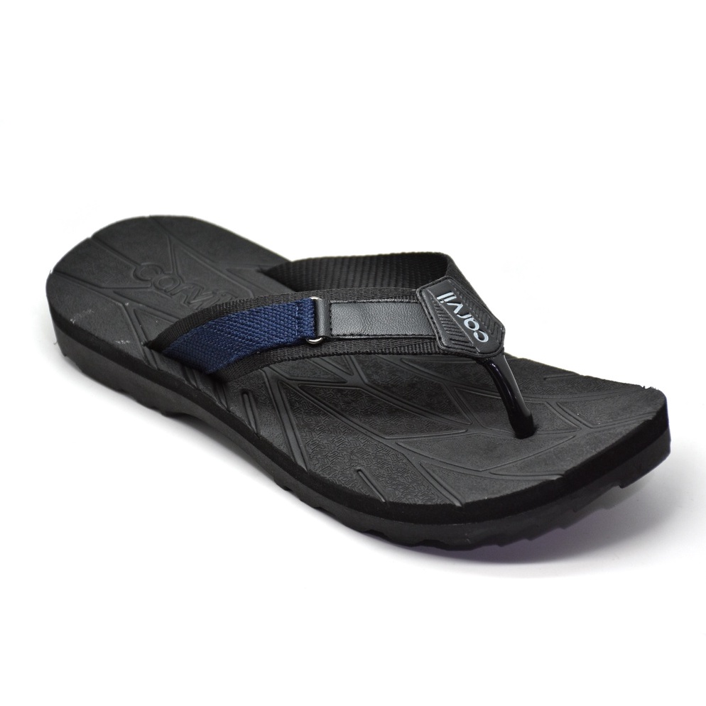 91 Carvil Sandal Jepit Pria Cafu-M Black/Navy ayqol
