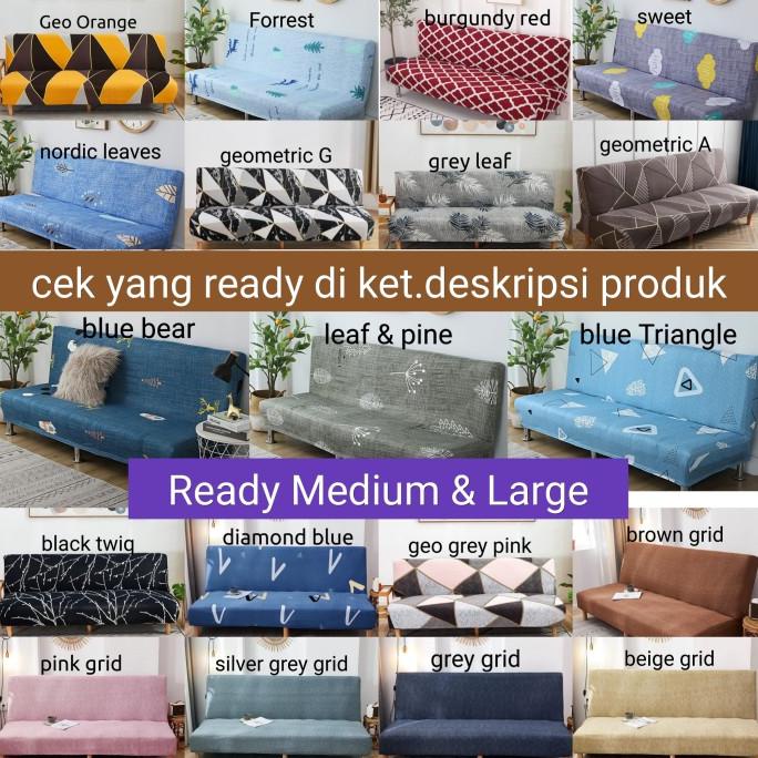 Cover/Sarung Sofa Bed Import Kain Penutup/Pembungkus Sofa Bed Stretch