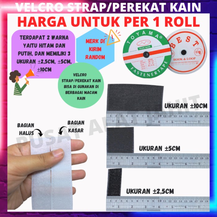 

Terlaris Velcro Strap Perekat Per Roll