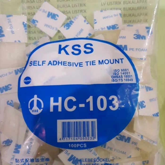 

Terlaris Tie Mount Cable Kss Hc-103 Isi 100Pcs