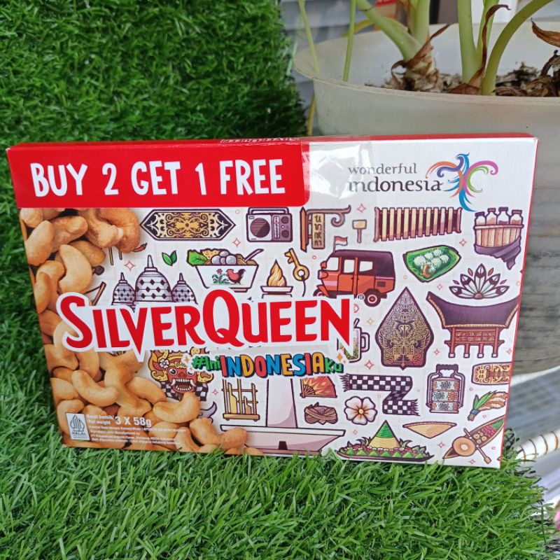 COKLAT SILVERQUEEN SATU KOTAK ISI 3PCS