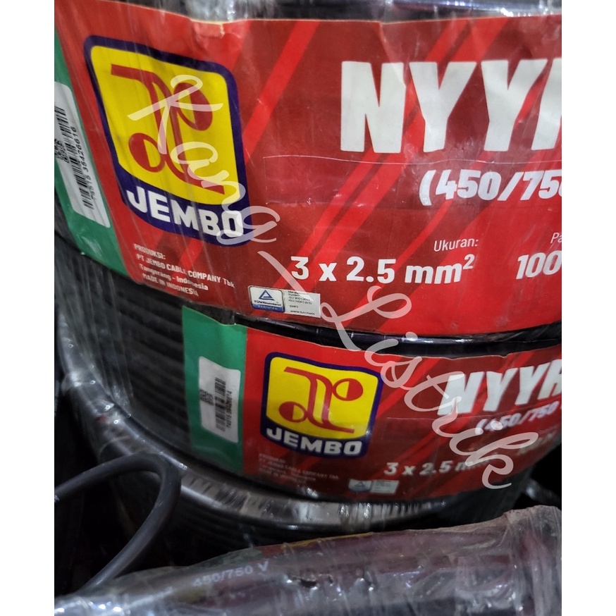Promo Kabel NYYHY Jembo 3x2.5 PerMeter / Kabel Serabut 3x2.5
