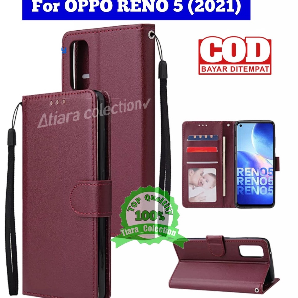 Kirim Langsung OPPO RENNO 4 RENO 4F RENO 5 RENO 5F RENO 5 PRO CASING DOMPET HP COVER HP LEATHER FLIP