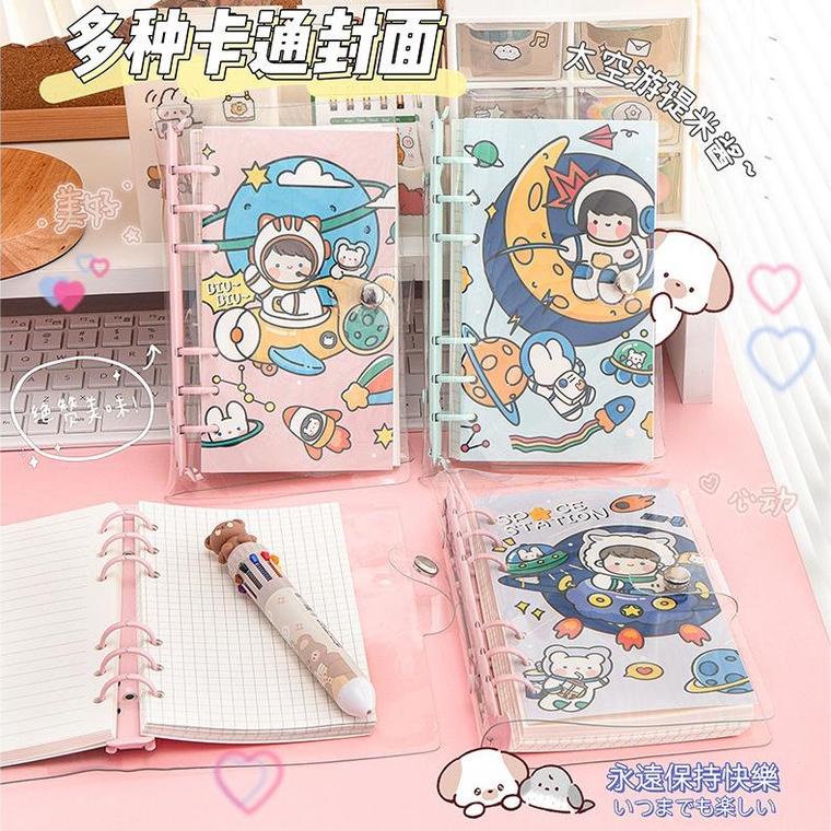 

8.8 [Big Sale] Buku Binder A6 Buku 100 Lembar Lucu Korean Style Spiral Notebook Pvc Clear Cover 6 Ring Buku Catatan Isi Ulang Loose-Leaf Akaun Tangan Transparan Buku Rekening Tangan Daily Planner Diy Scrapbook Cute Peach Rabbit Jurnal Wisatawan New !!