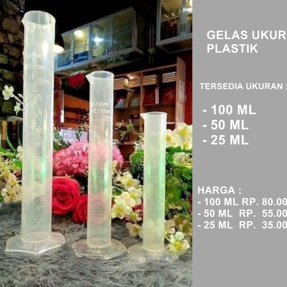 ・ GELAS UKUR PLASTIK / GELAS TAKARAN PARFUM g Murah •.