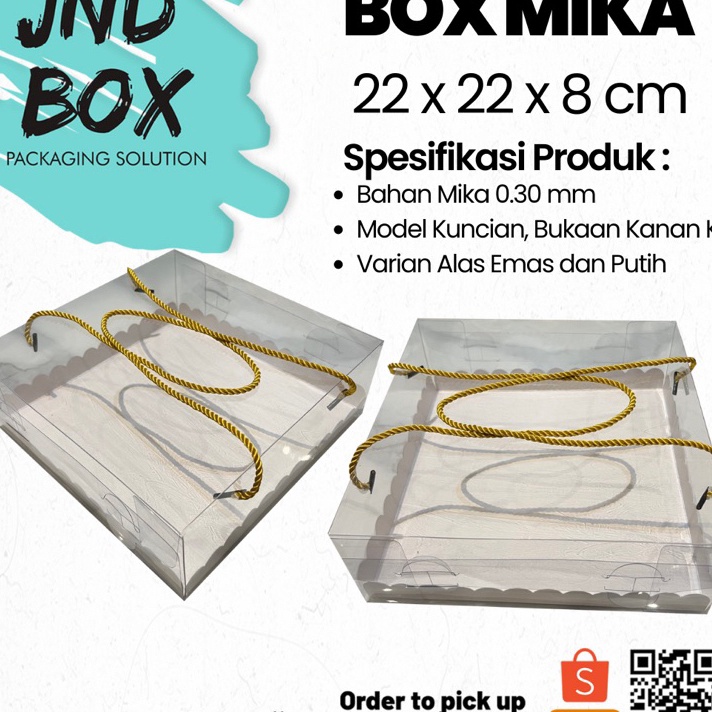 

♝ XI 107103 Box Mika Doskue 22 x 22 x 8 cm (Min Order 2 Pcs) (COD )NEW_PRODUCT ༒