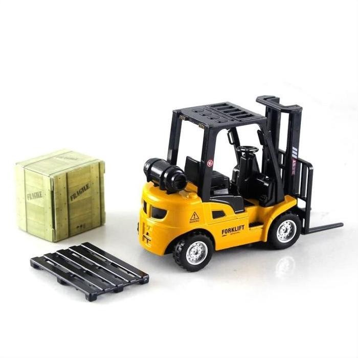 FLASH SALE MAINAN DIECAST MINIATUR MAINAN MOBIL ALAT BERAT METAL FORKLIFT TERLARIS