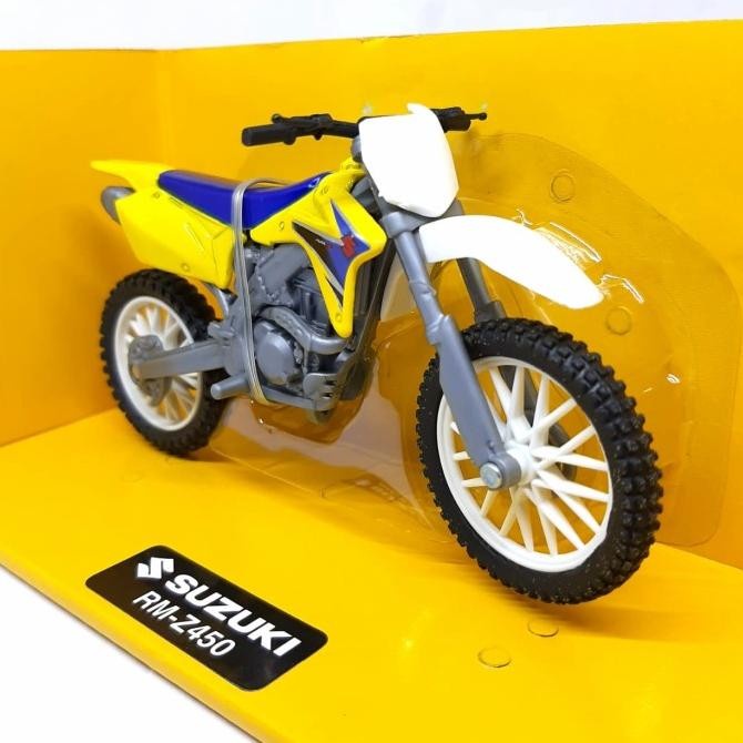 DISKON SPESIAL MAINAN DIECAST MINIATUR MOTOR TRAIL SUZUKI RM Z450 MAINAN MOTOR TRAIL TERMURAH