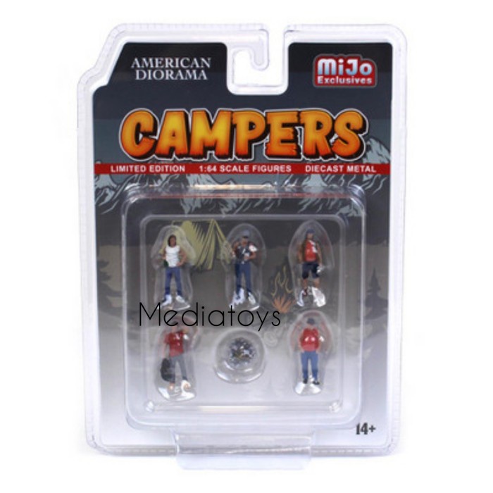 FLASH SALE AMERICAN DIORAMA 1:64 CAMPERS AD-76489MJ TERBARU