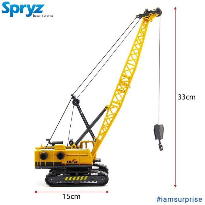 Spryz Construx 1:55 Crane Mainan Miniatur