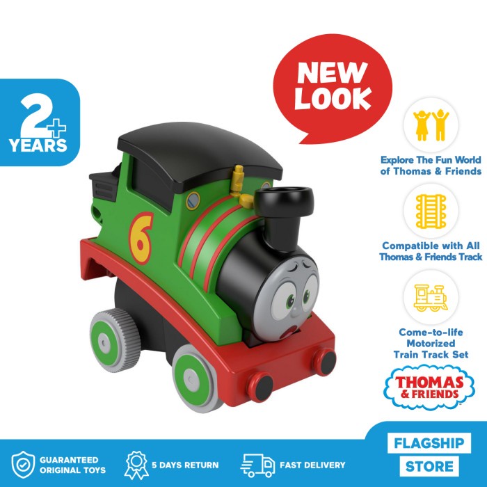FLASH SALE NEW LOOK THOMAS & FRIENDS PRESS 'N GO STUNT ENGINE PERCY TERBARU