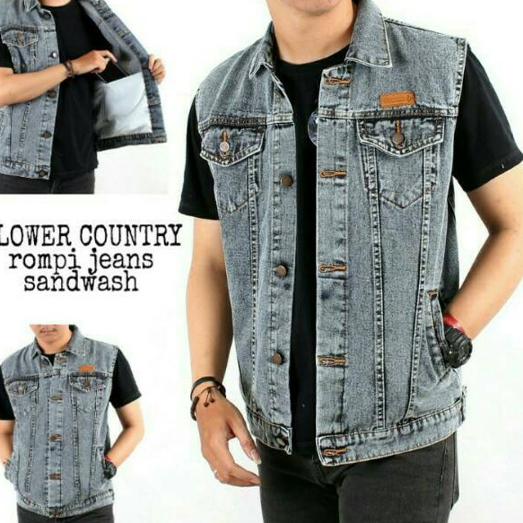 Diskon Jaket rompi jeans short original - rompi levis