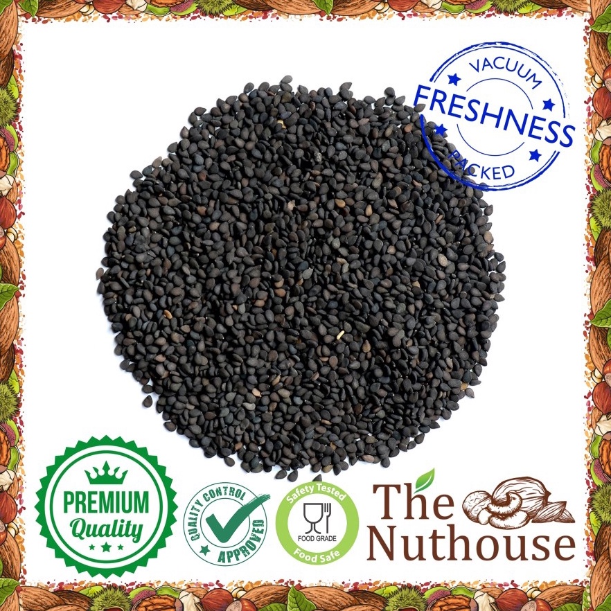 

Baru 250gr Black Sesame Seeds Roasted / Biji Wijen Hitam Sangrai [Premium] 80