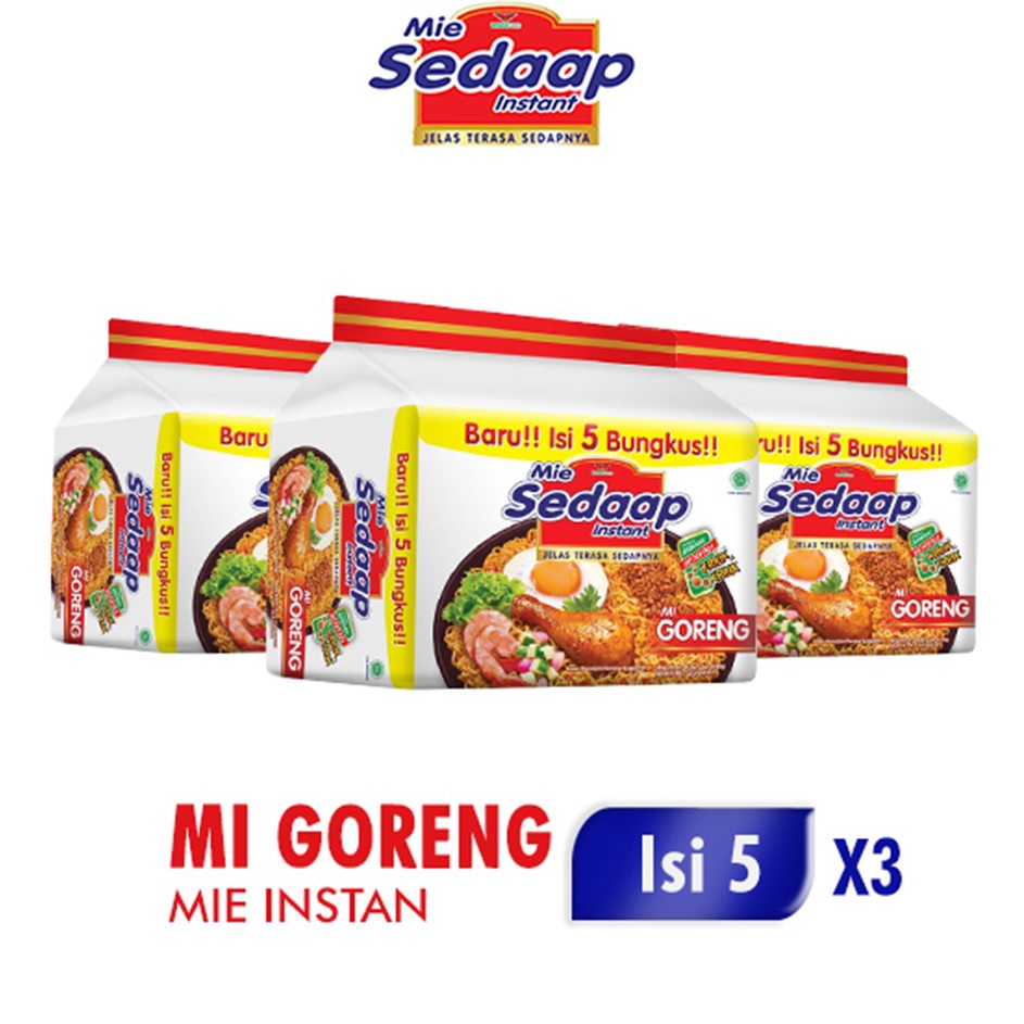 

✨TERBARU✨ Mie Sedaap Goreng 90gr isi 5 Triple Pack !!!