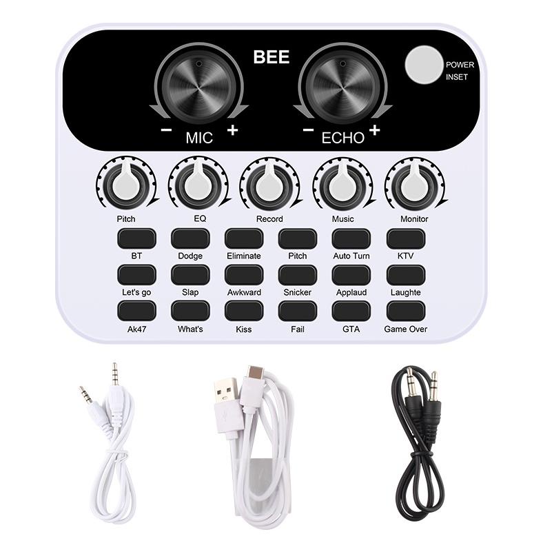 Promo Siborie S23 Soundcard Audio Usb External Karaoke Sound Card Mic Mixer Bluetooth Bym970