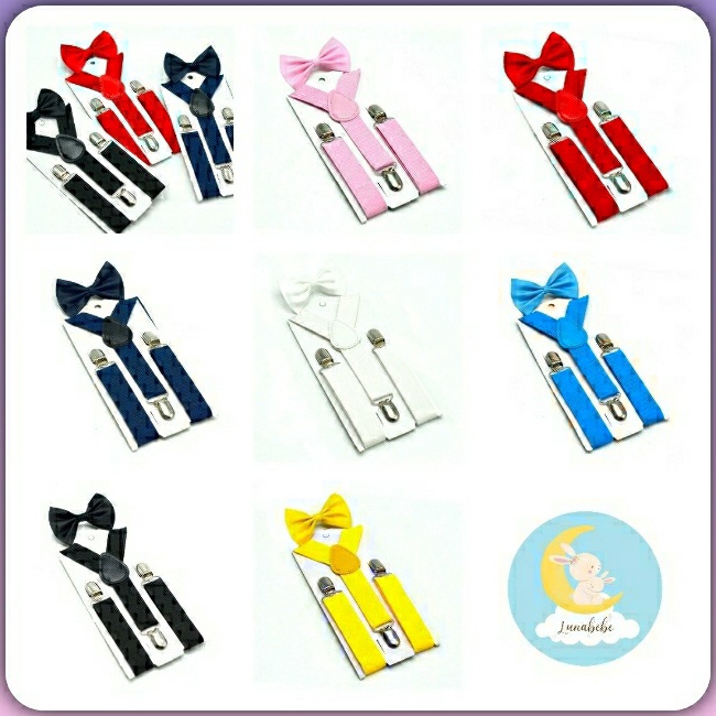HSNM1455 MEGA sALE  Suspender Dewasa Pria Suspender Anak Laki Laki Cowok , Bonus Dasi Kupu / Suspend