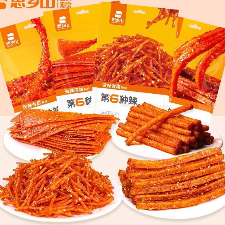 

↕➨⁑✲ (HALAL) 思乡山辣条 Shi Xiang Shan Latiao 72g / 4 Macam Latiao Readystock