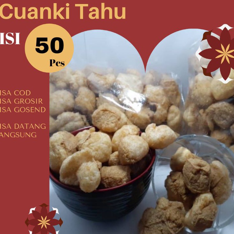 

Stok Banyak BISA COD - Kerupuk Cuanki Tahu isi 50 pcs - Cuankie - Toping Baso Aci - Seblak - Bakso Dijual Murah