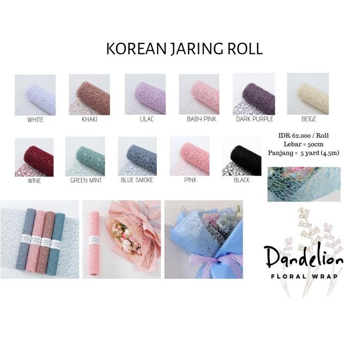 

New Korean Jaring Roll (1 Roll)/ Flower Wrap/ Pembungkus Bunga