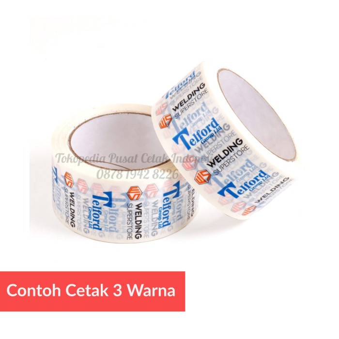 

Best Seller [Pre-Order] Promo Lakban Custom Cetak 3 Warna 48 Mm X 80 Yard 72 Roll