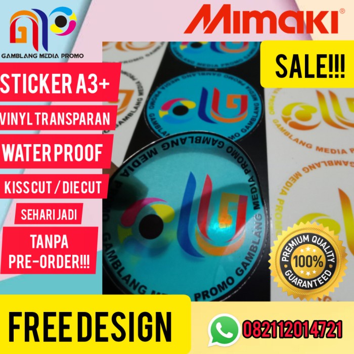 

Best Seller Cetak Sticker / Print Stiker Label Produk A3+ Vinyl By Req