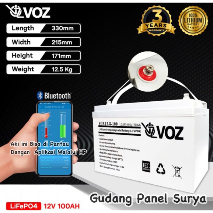 Ready Aki Lithium VOZ Battery Lithium LiFePO4 12,8V 100AH 12,8v 100ah voz