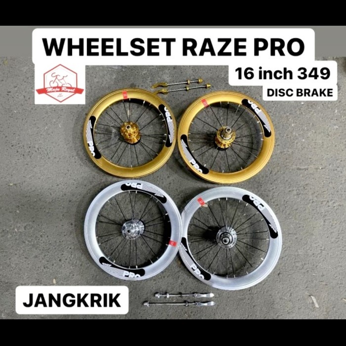 Terlaris Wheelset 16 349 Raze Pro Alloy Disc Brake Jangkrik Tawon Sepeda Lipat