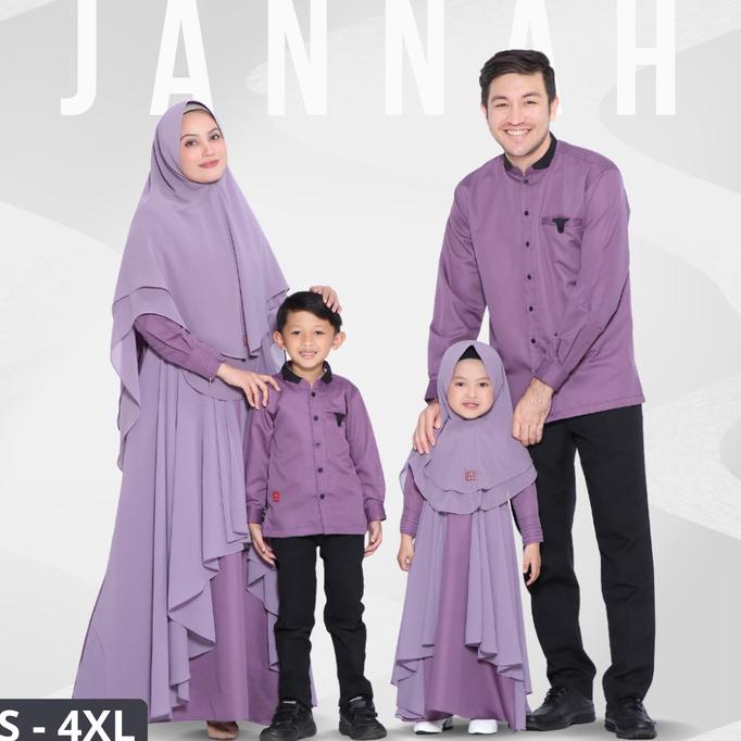 Baju Couple Sarimbit Keluarga Muslim Koko Gamis Lebaran Terbaru
