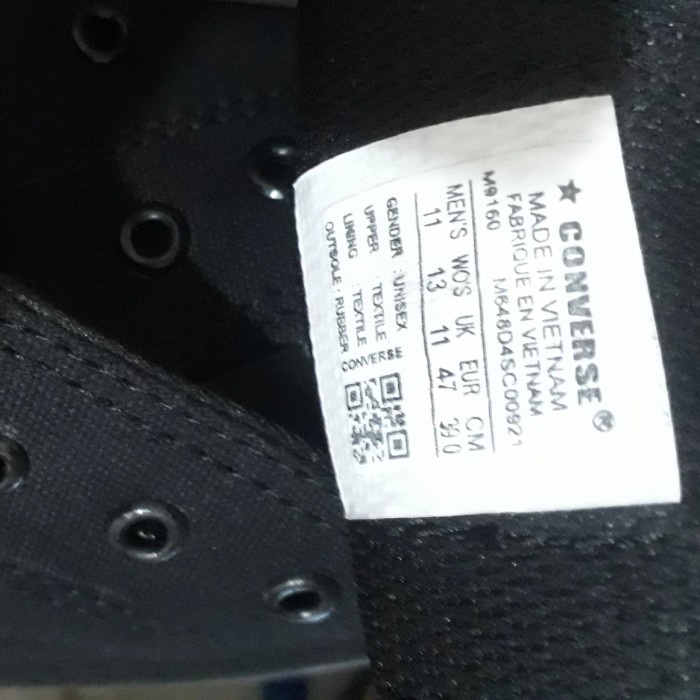 SALE Sepatu Ukuran 47 Jumbo sneakers ukuran 47 pria Converse full black