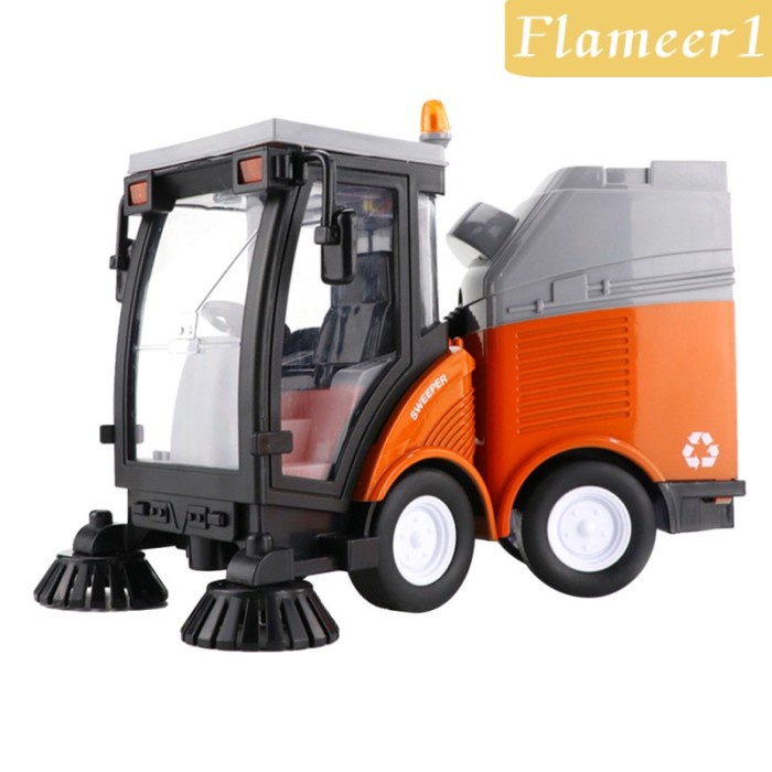 FLASH SALE [FLAMEER1] KIDS TOY ROAD SWEEPER SIMULATION MODEL SANITATION CAR TERMURAH