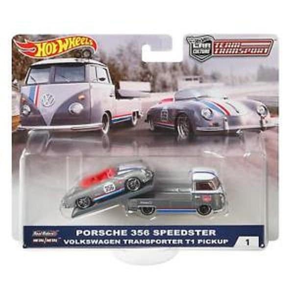 PROMO HOTWHEELS TEAM TRANSPORT PORSCHE 356 SPEEDSTER VOLKSWAGEN T1 PICK UP TERMURAH