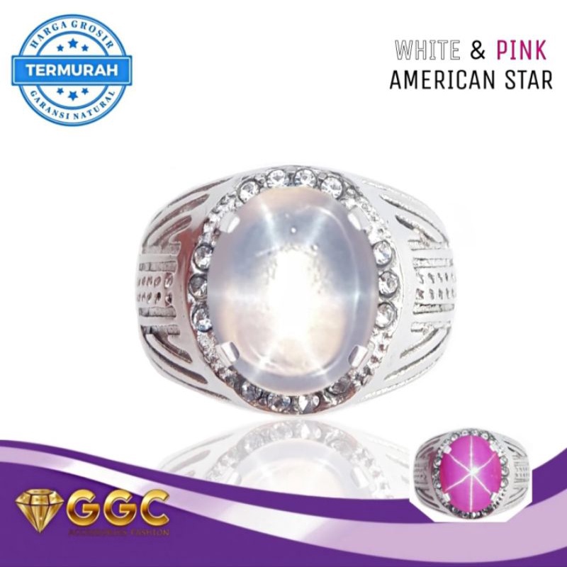 Cincin Pria Batu American Star 6 Original
